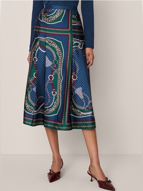 Ann Taylor Dresses & Skirts - Ann Taylor Equestrian Scarf Wrap Midi Skirt 10P